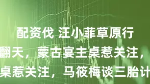 配资伐 汪小菲草原行：萌娃乐翻天，蒙古宴主桌惹关注，马筱梅谈三胎计划